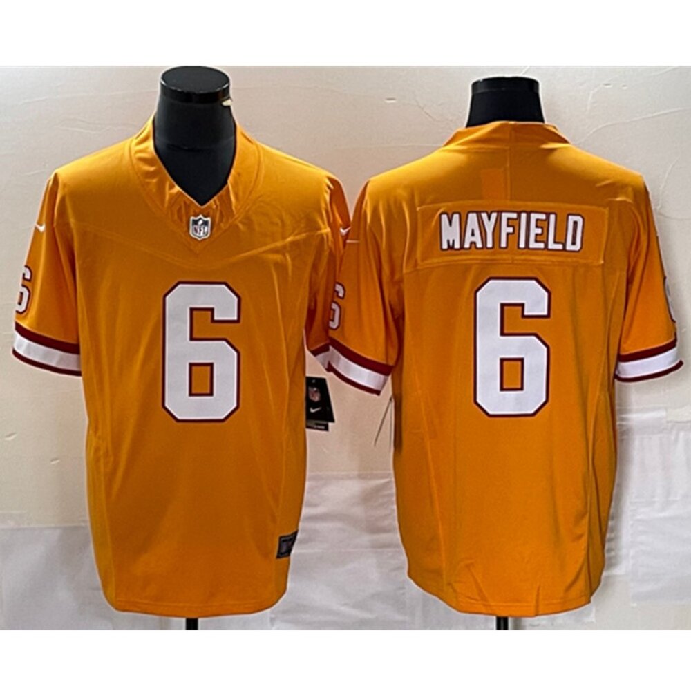 6 Baker Mayfield Orange Stitched Limited Jersey